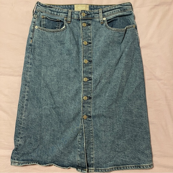 EVERLANE PENCIL DENIM SKIRT